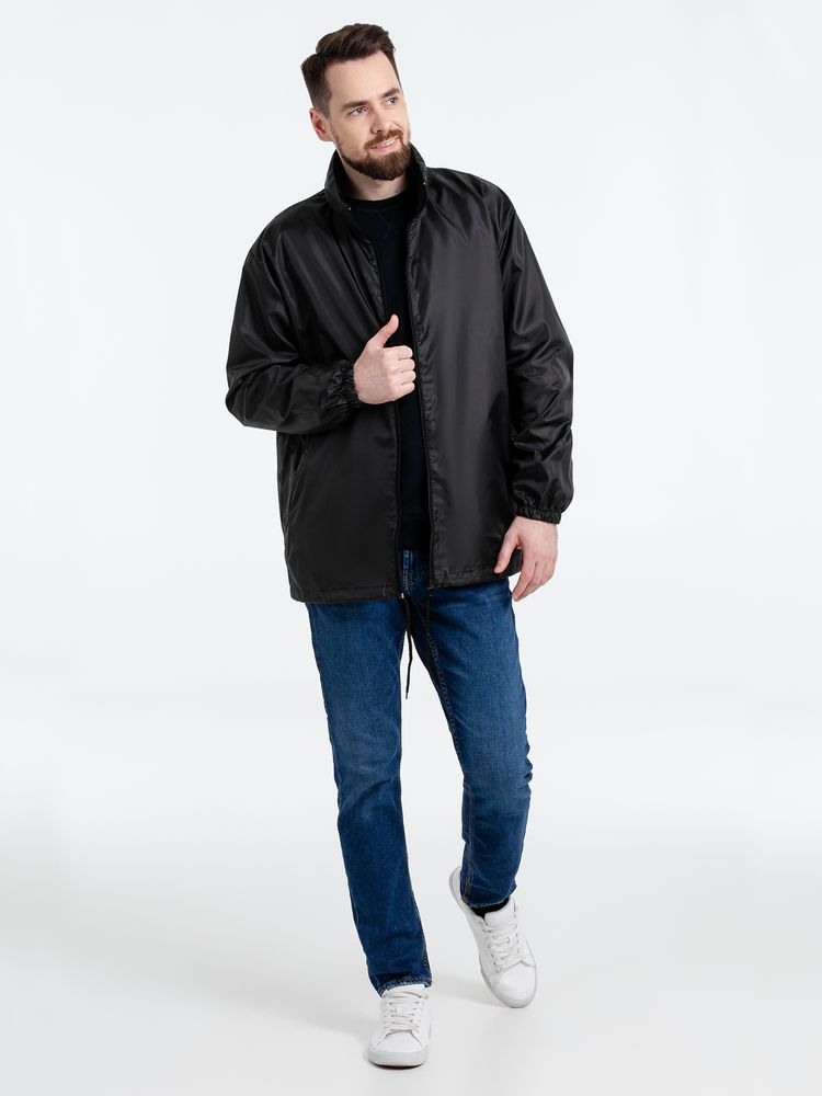 Ветровка унисекс Shift, черная — изображение 9