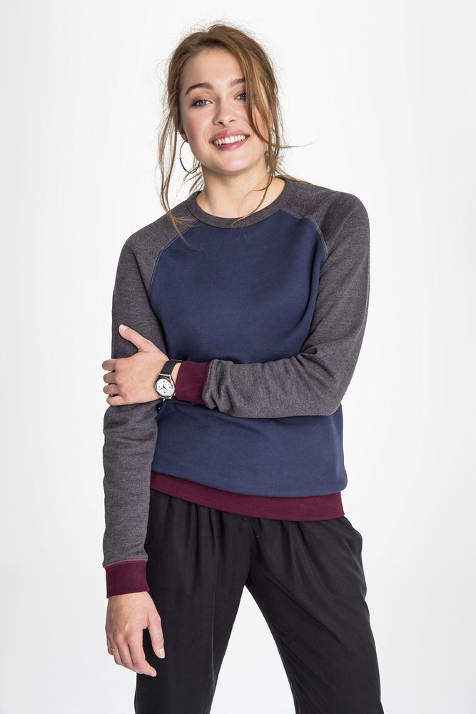 Толстовка унисекс Sandro, темно-синяя с черным меланжем — изображение 6