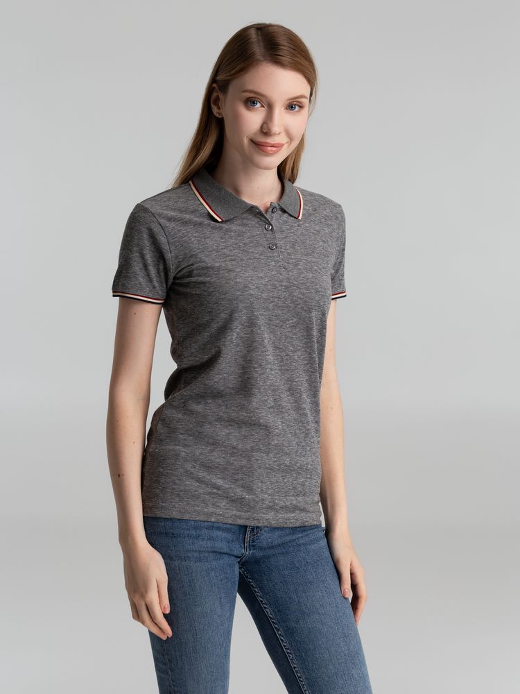 Рубашка поло женская Paname Women, черный меланж — изображение 5