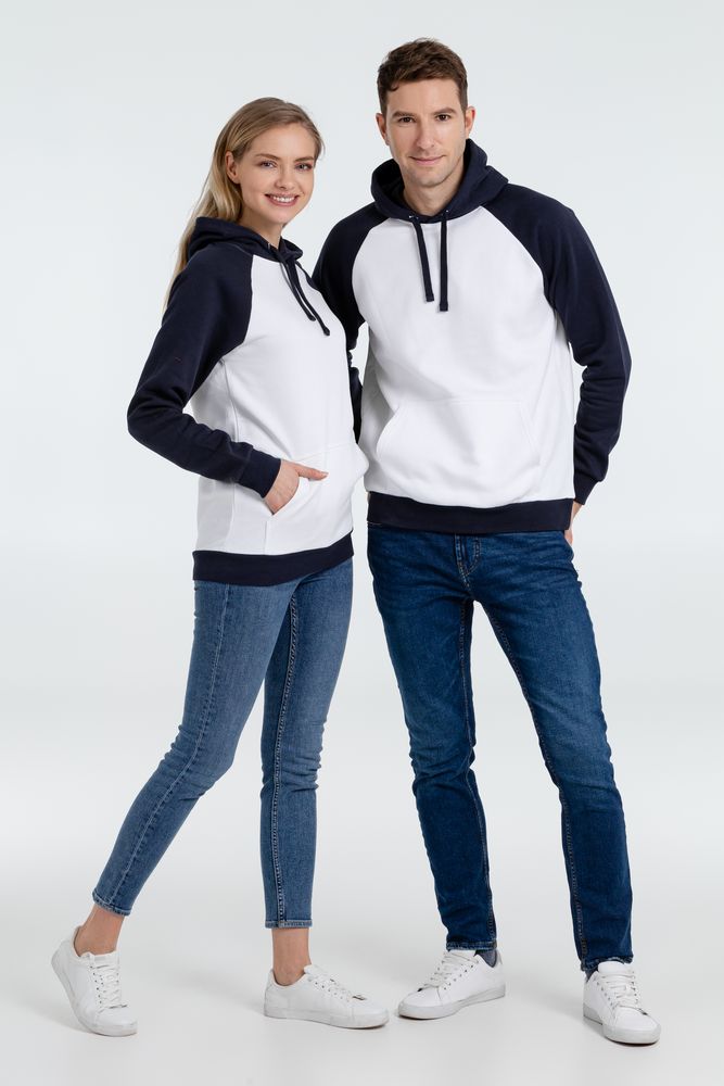 Толстовка унисекс Seattle, белая с темно-синим — изображение 9