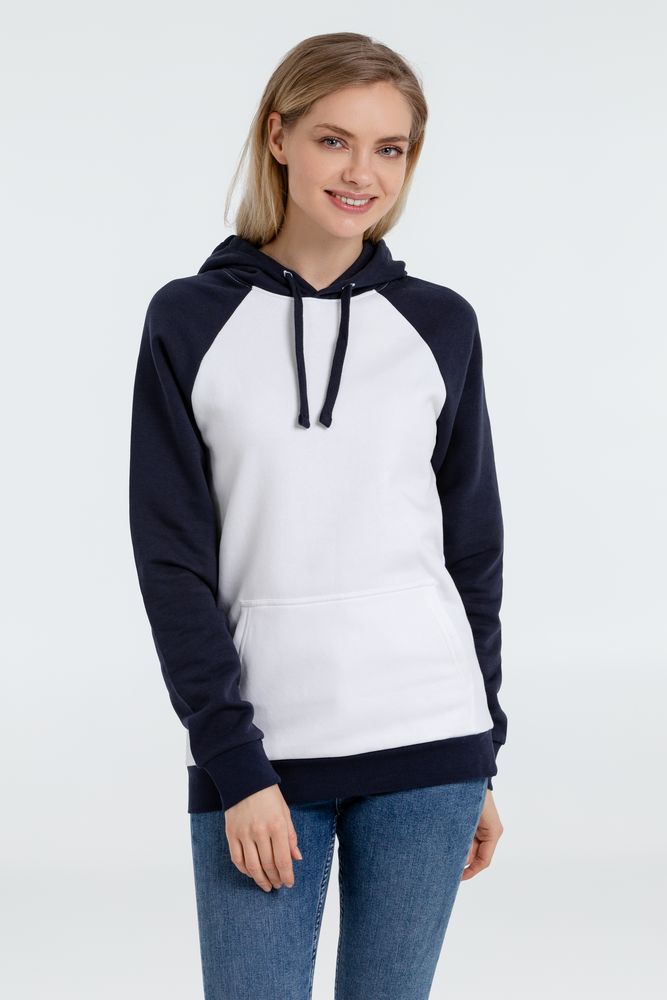 Толстовка унисекс Seattle, белая с темно-синим — изображение 7