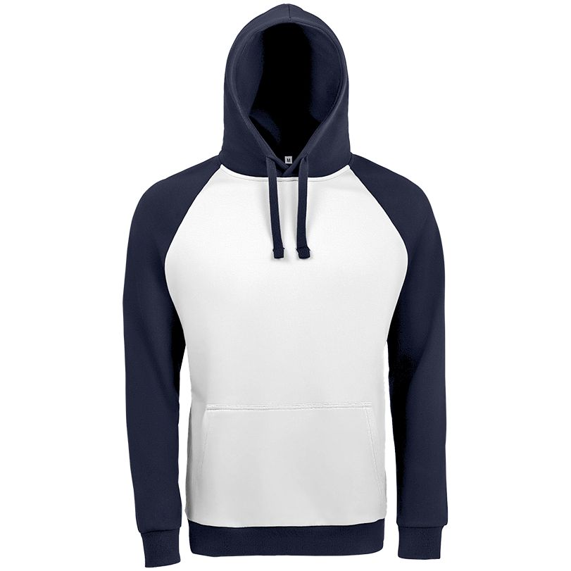 Толстовка унисекс Seattle, белая с темно-синим — изображение 2