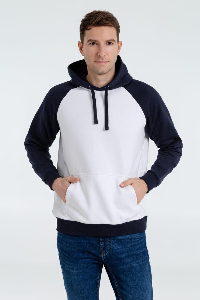 Толстовка унисекс Seattle, белая с темно-синим — изображение 5