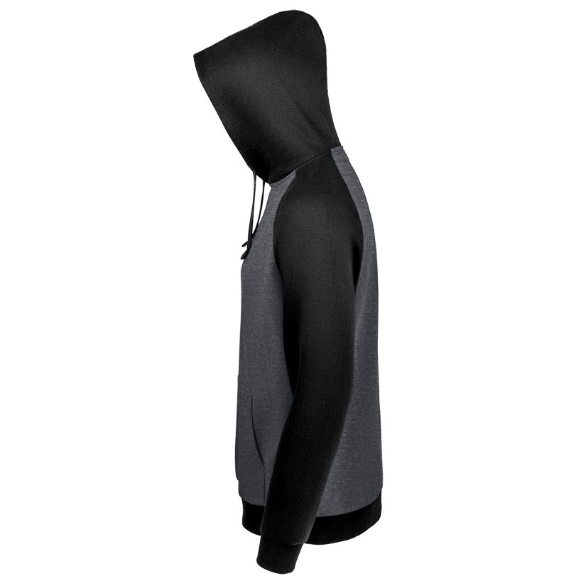 Толстовка унисекс Seattle, темный меланж с черным — изображение 4