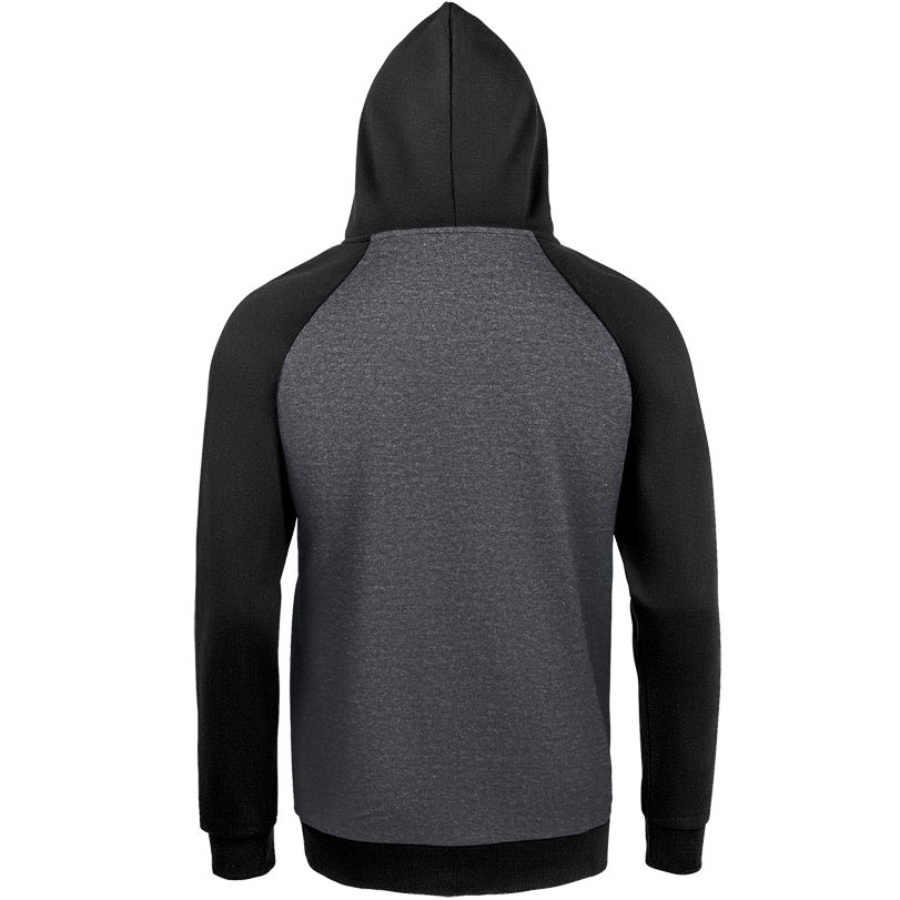 Толстовка унисекс Seattle, темный меланж с черным — изображение 3