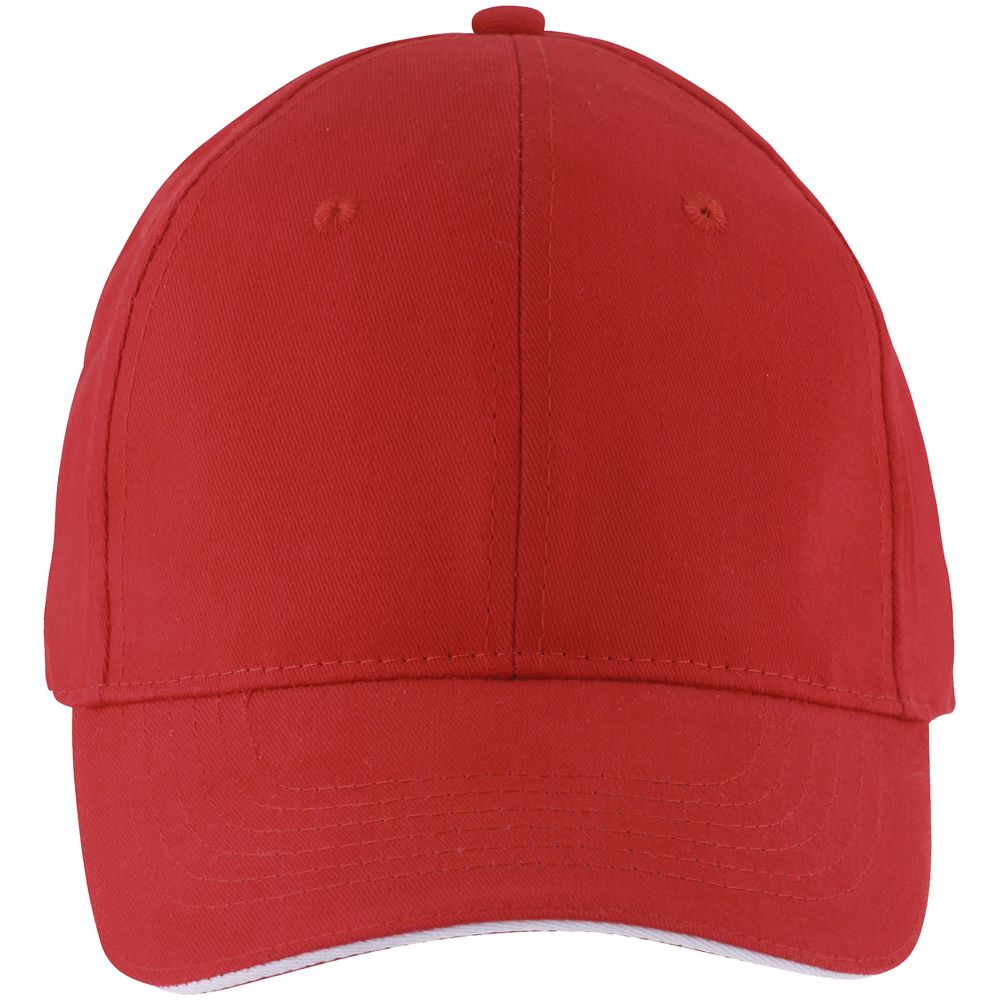 Бейсболка Solar, красная с белым — изображение 3
