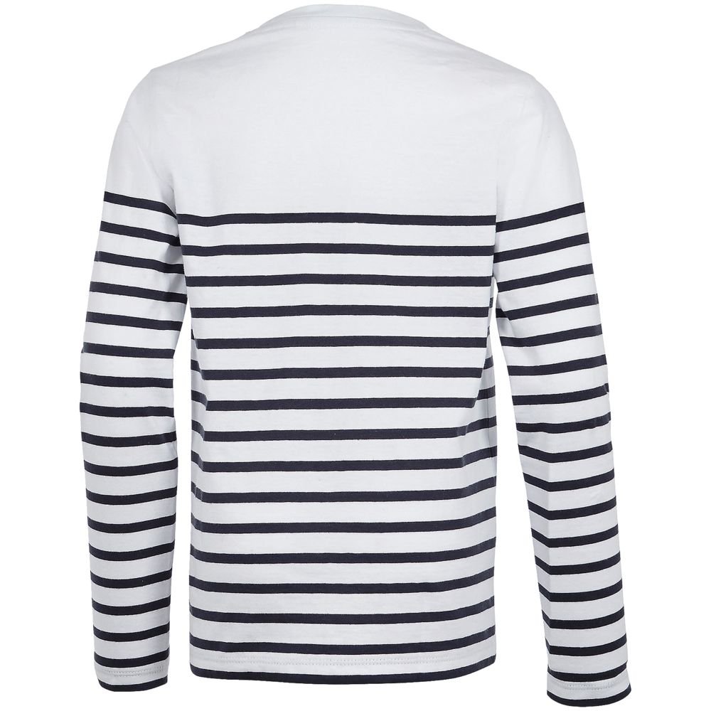 Футболка детская с длинным рукавом Matelot LSL Kids, белая с синим — изображение 3
