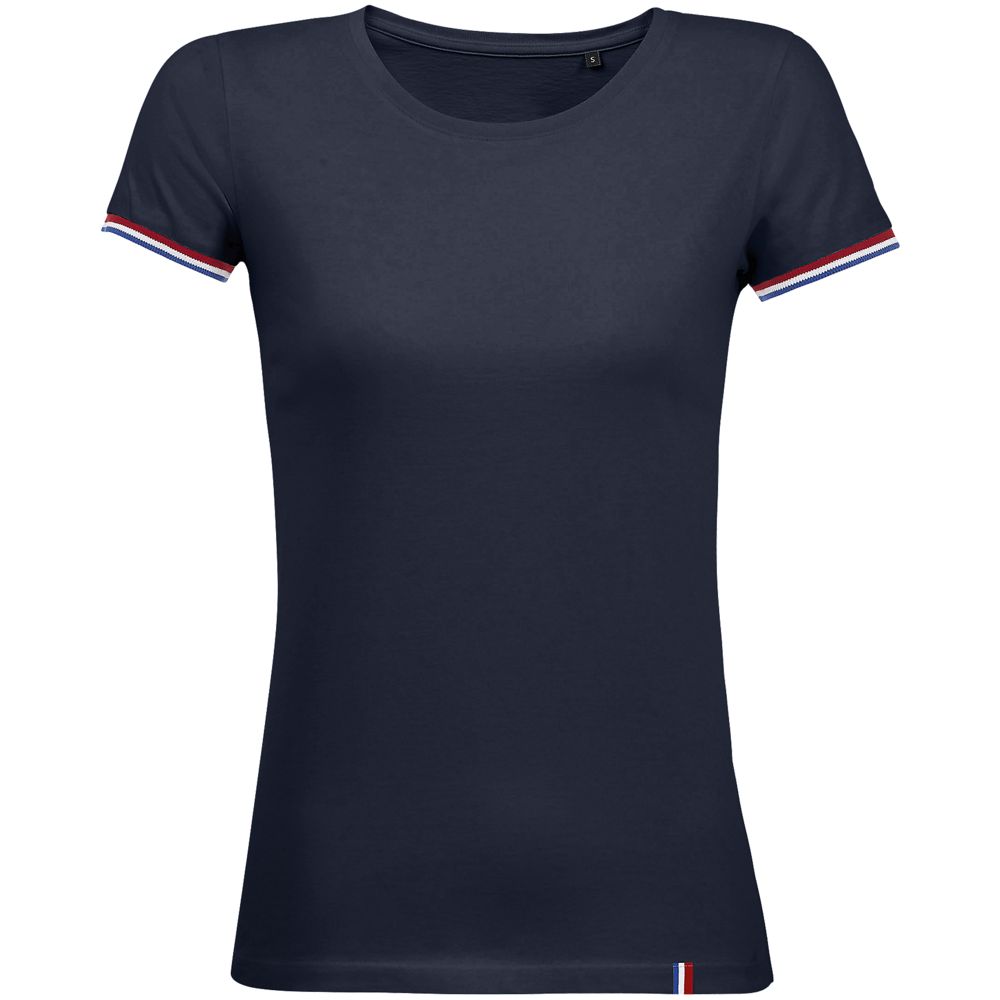 Футболка женская Rainbow Women, темно-синяя с ярко-синим — изображение 2