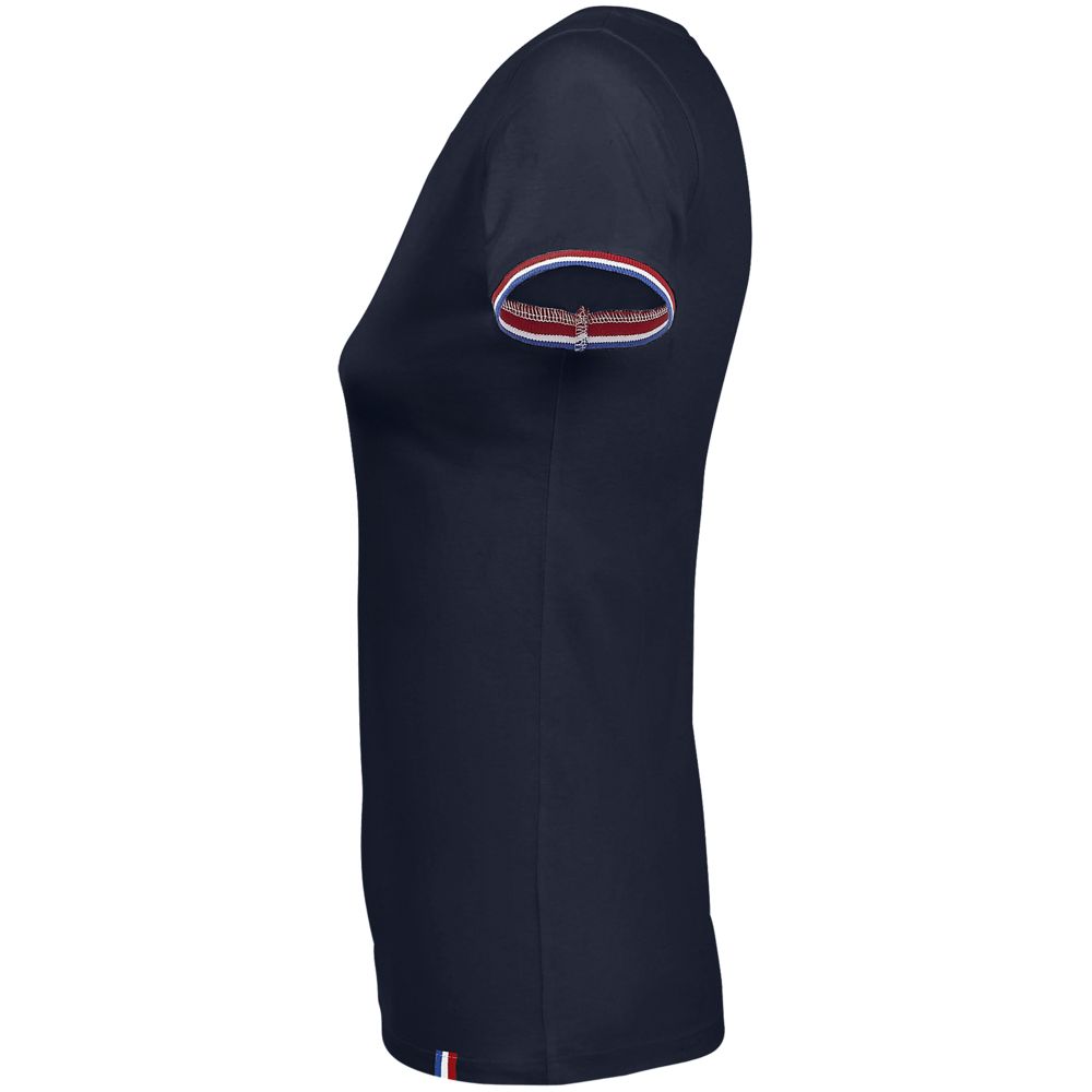 Футболка женская Rainbow Women, темно-синяя с ярко-синим — изображение 4