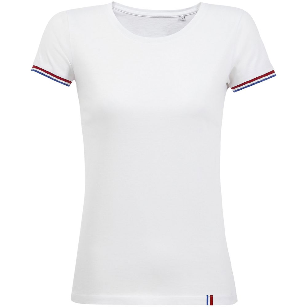 Футболка женская Rainbow Women, белая с ярко-синим — изображение 2