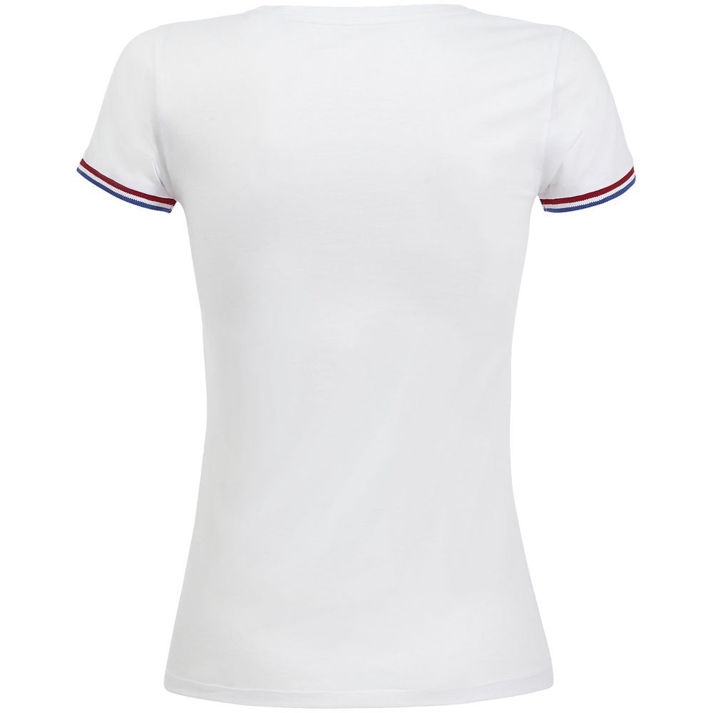 Футболка женская Rainbow Women, белая с ярко-синим — изображение 3