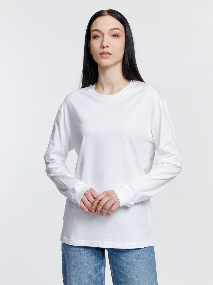 Футболка унисекс с длинным рукавом Pioneer LSL, белая — изображение 6