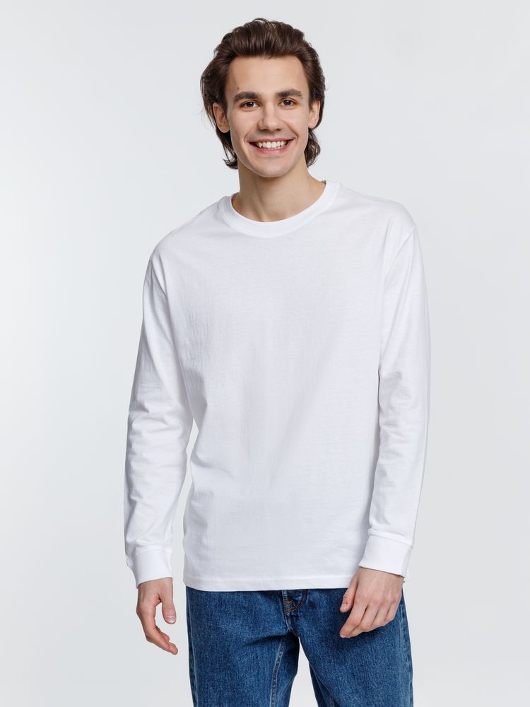 Футболка унисекс с длинным рукавом Pioneer LSL, белая — изображение 10