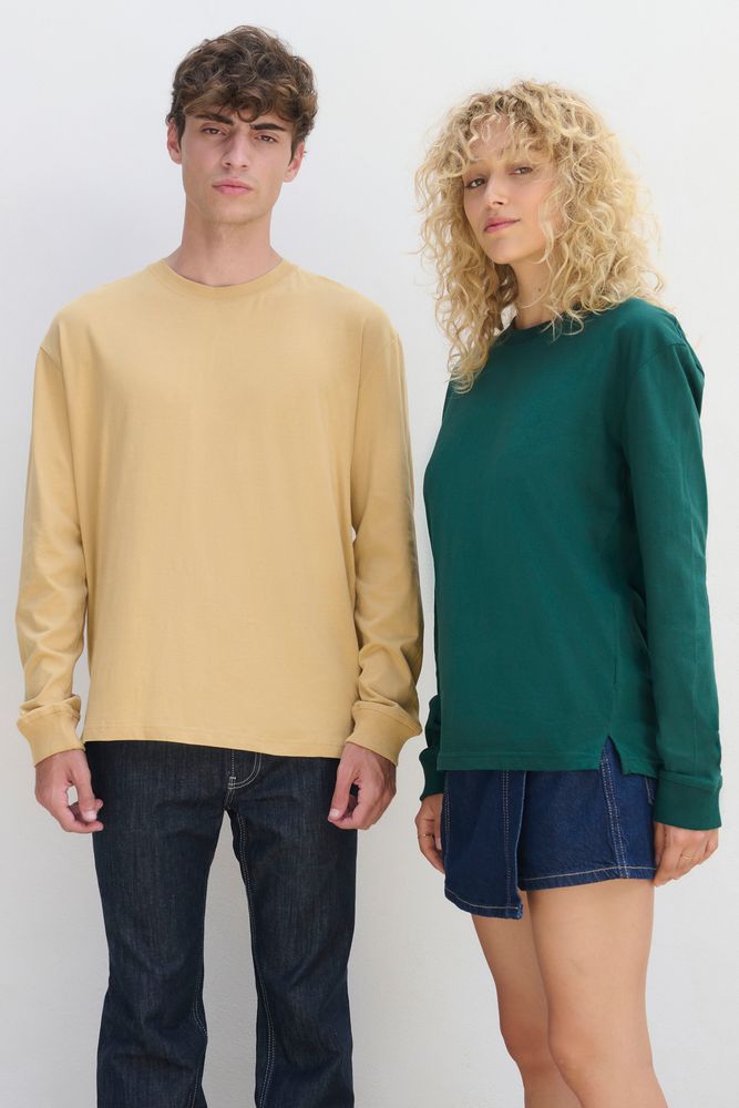 Футболка унисекс с длинным рукавом Pioneer LSL, темно-зеленая — изображение 5