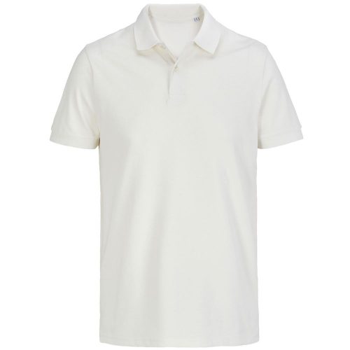 Рубашка поло унисекс Pacific, молочно-белая