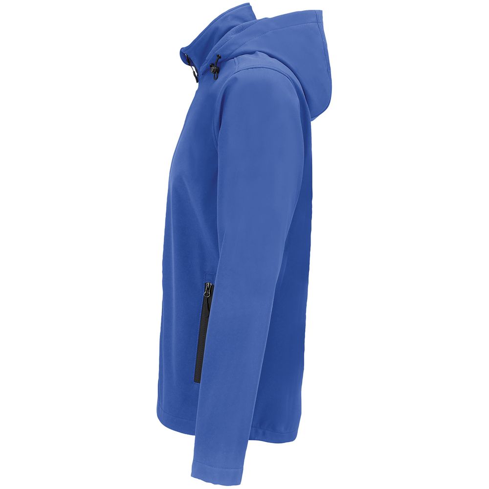 Куртка софтшелл с капюшоном мужская Race Men, ярко-синяя (royal) — изображение 4