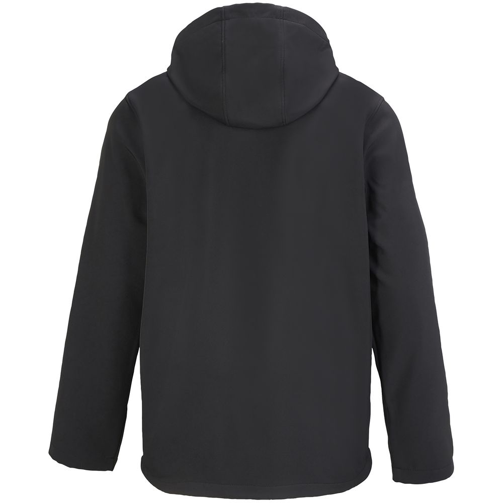 Куртка софтшелл с капюшоном мужская Race Men, черная — изображение 3