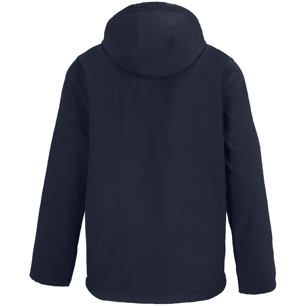 Куртка софтшелл с капюшоном мужская Race Men, темно-синяя — изображение 3