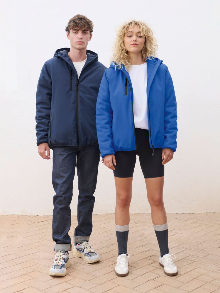 Куртка софтшелл с капюшоном женская Falcon Women, черная — изображение 6