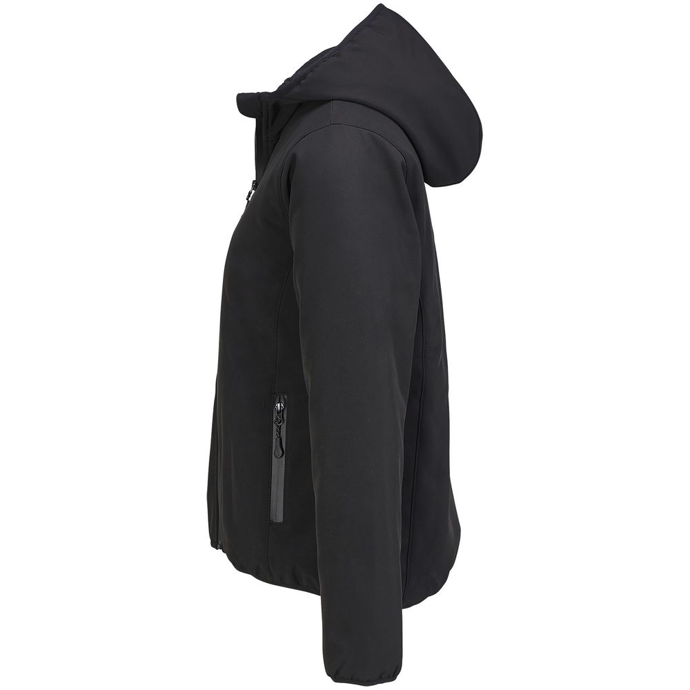 Куртка софтшелл с капюшоном женская Falcon Women, черная — изображение 4