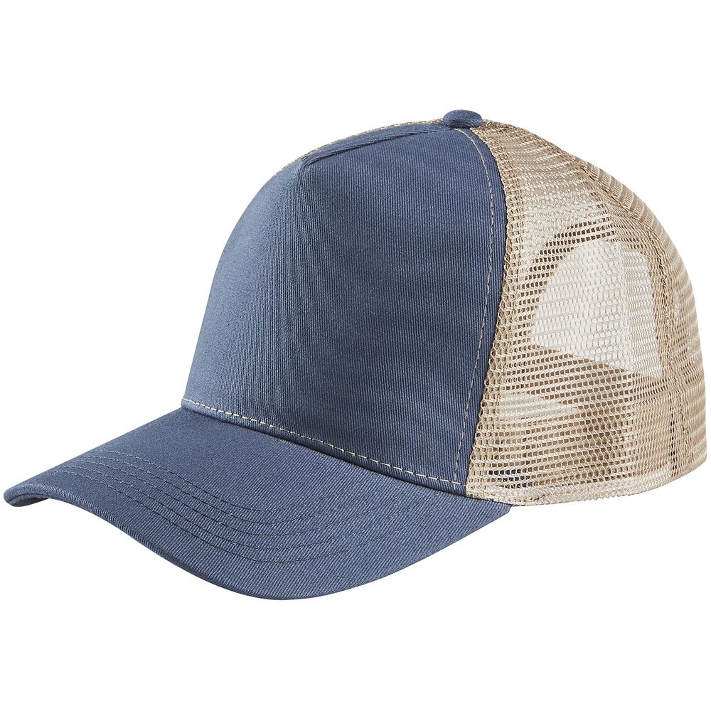 Бейсболка Blink, синяя (джинс) с бежевым — изображение 2