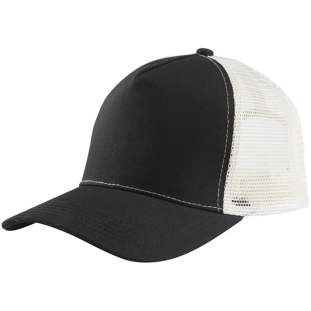 Бейсболка Blink, черная с молочно-белым — изображение 2