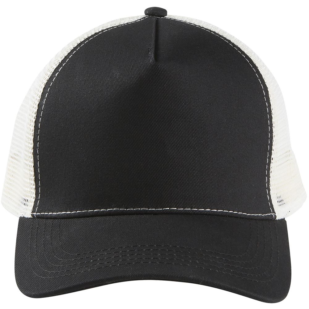 Бейсболка Blink, черная с молочно-белым — изображение 3