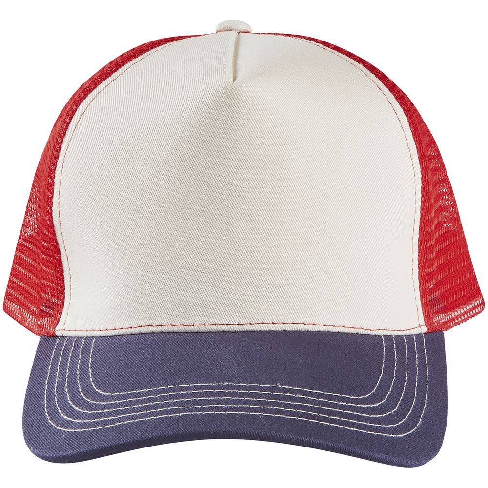 Бейсболка Blink, молочная с красным — изображение 3