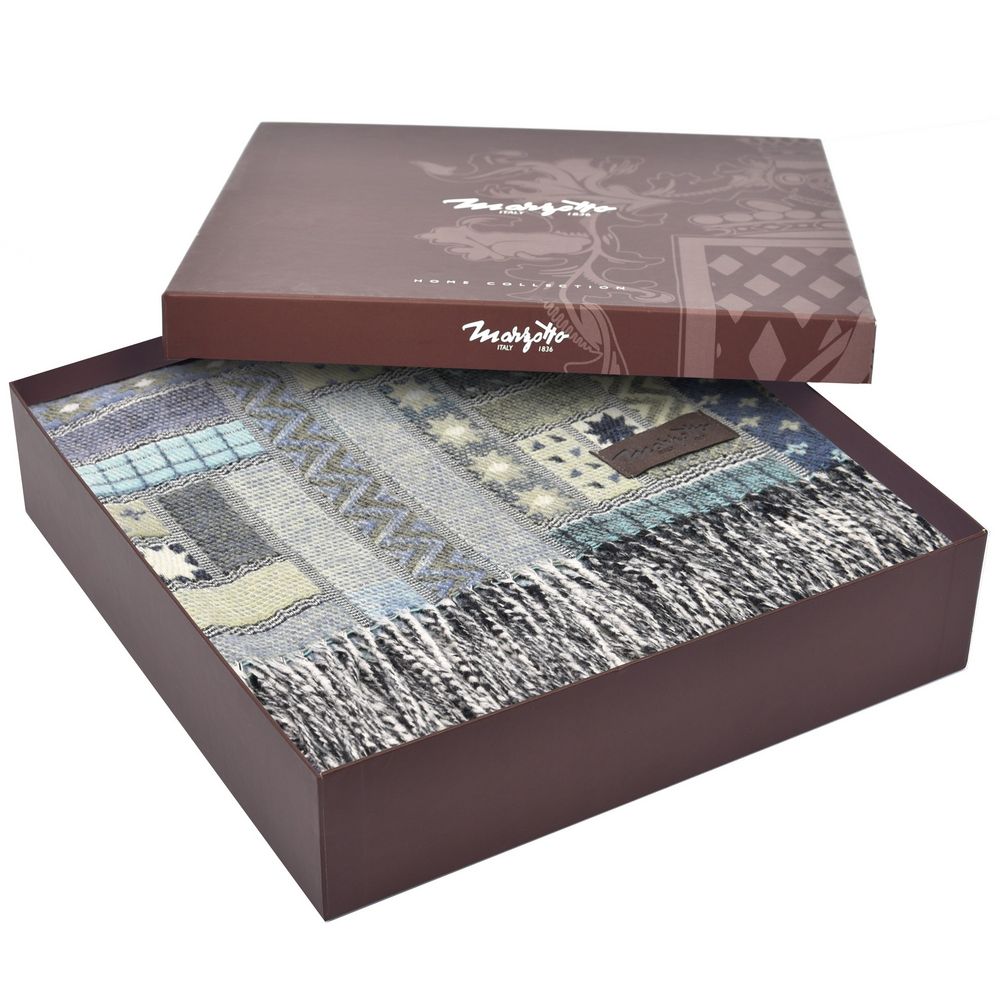 Плед Baltimora, синий с серым — изображение 5