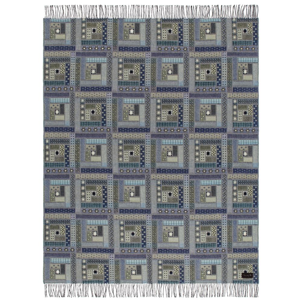 Плед Baltimora, синий с серым — изображение 4