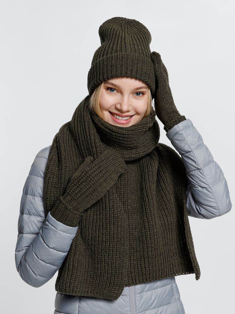 Шапка Nordkyn, зеленая (оливковая) — изображение 6