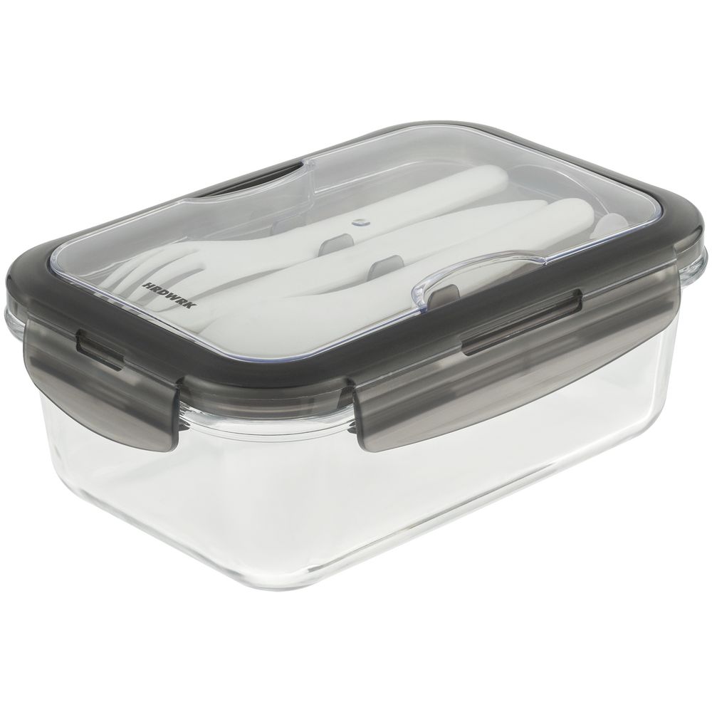 Ланчбокс Hard Work, серый — изображение 2
