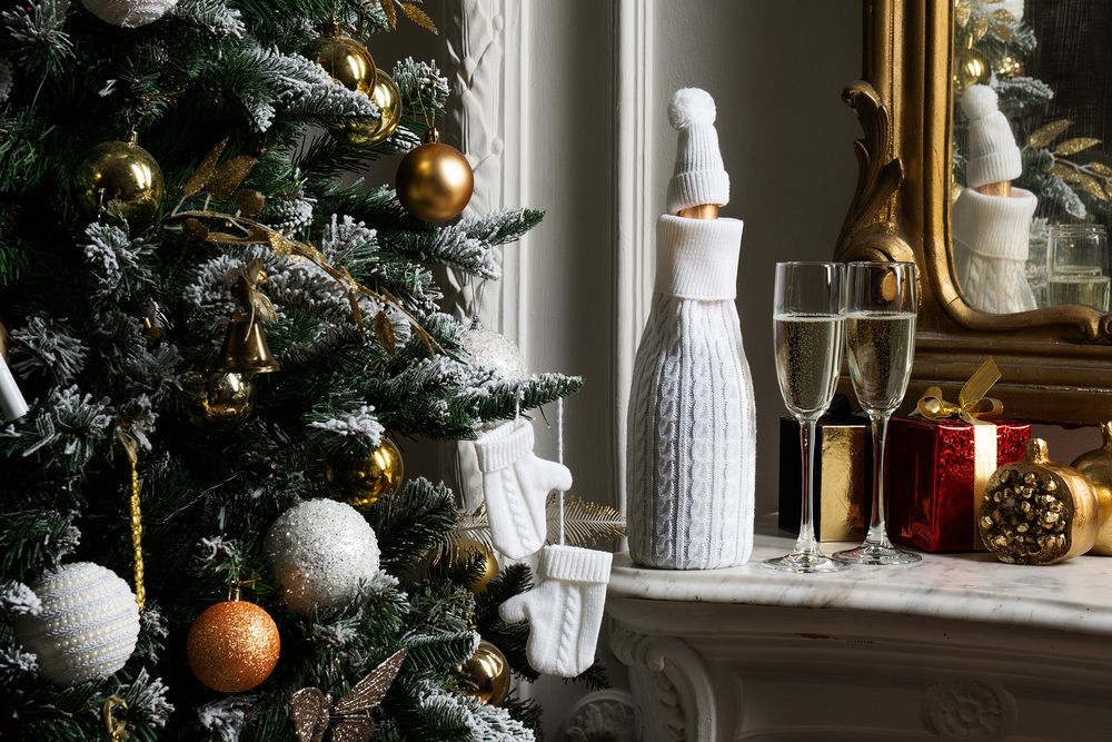 Игрушка на елку «Рукавички», белые — изображение 3