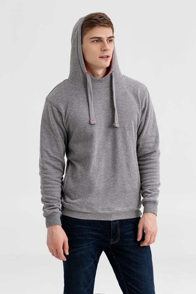 Двусторонняя толстовка Revers, серая с красным — изображение 13