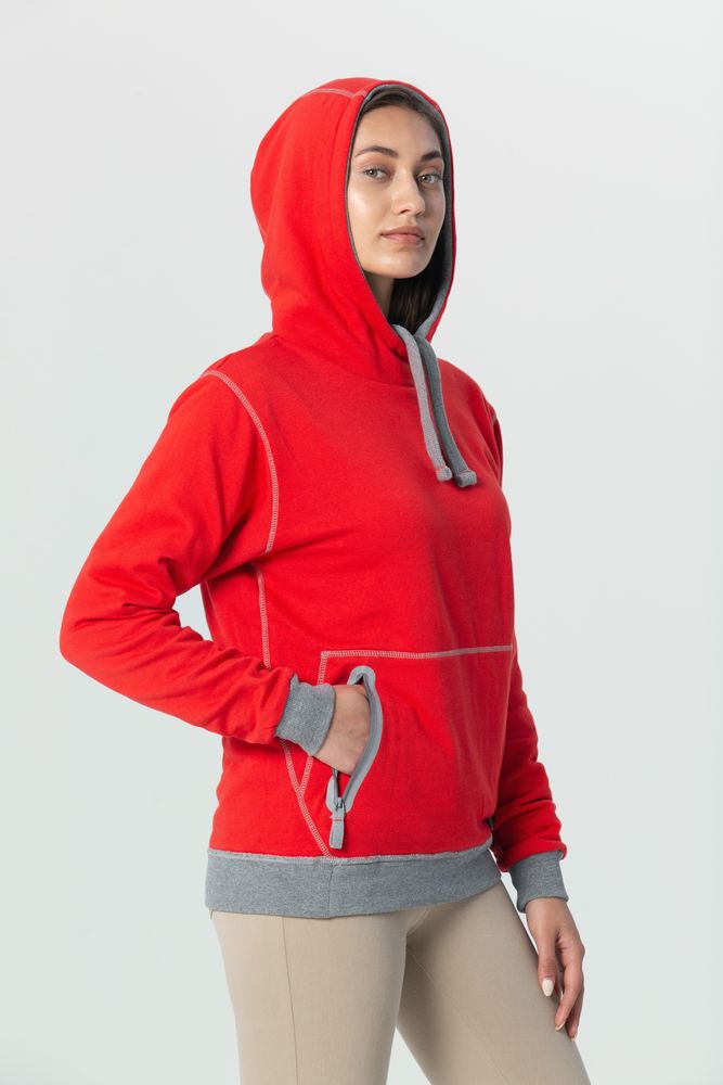 Двусторонняя толстовка Revers, серая с красным — изображение 12