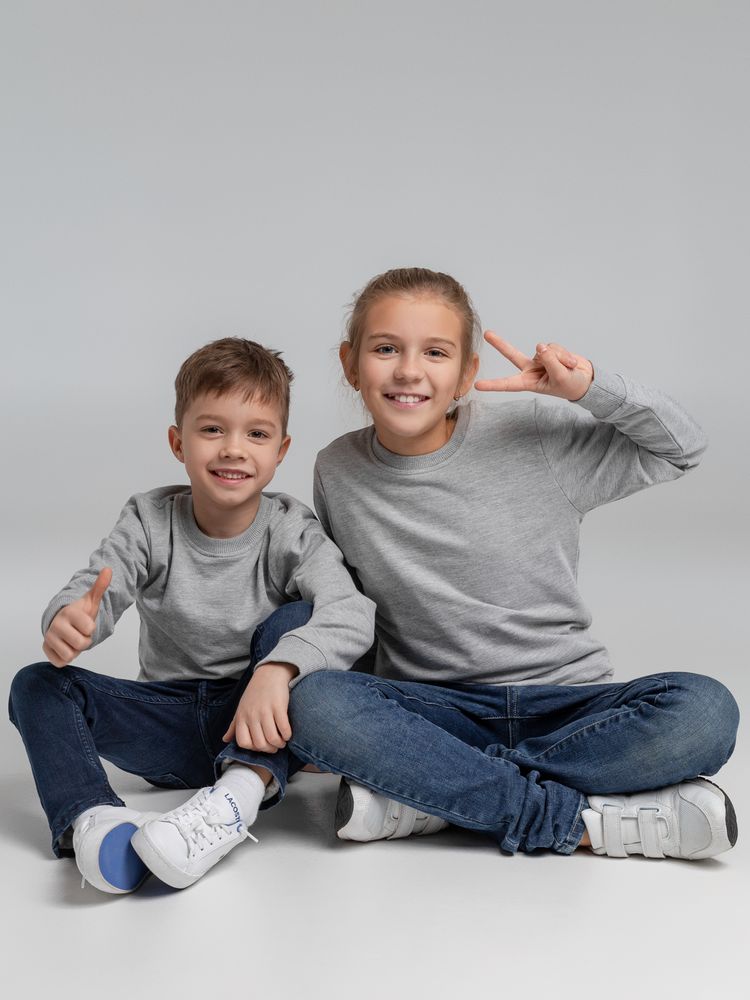 Свитшот детский Toima Kids, серый меланж — изображение 13