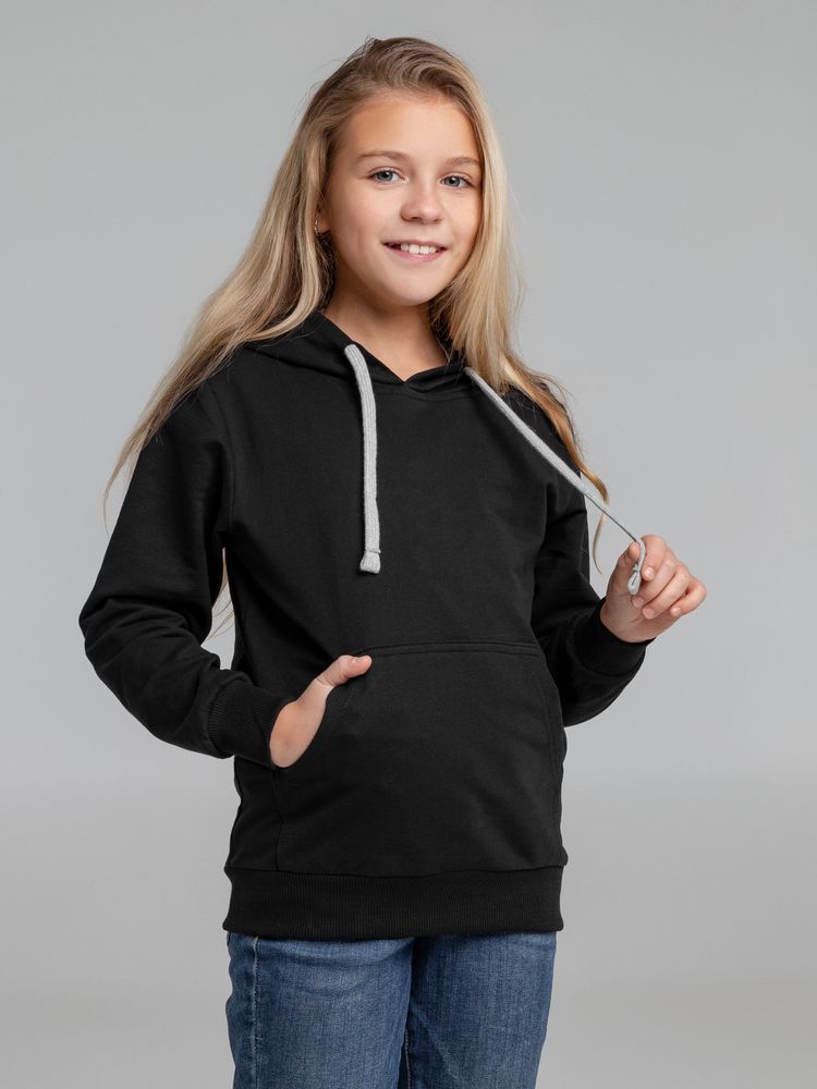 Толстовка с капюшоном детская Kirenga Kids, черная — изображение 7