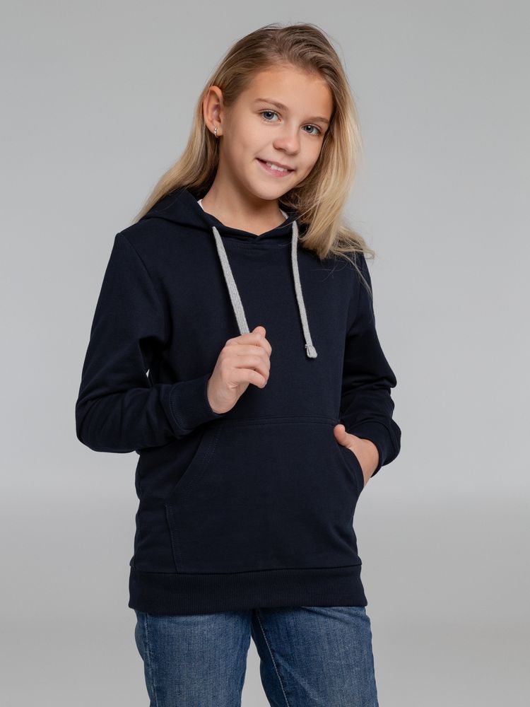 Толстовка с капюшоном детская Kirenga Kids, темно-синяя — изображение 10