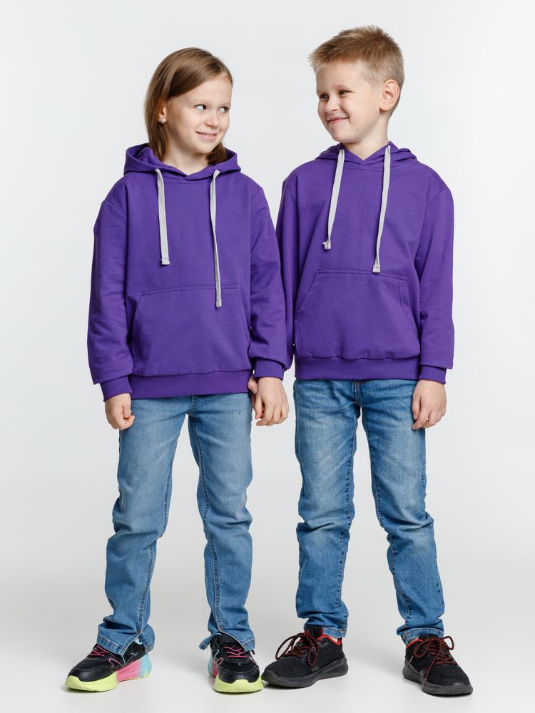 Толстовка с капюшоном детская Kirenga Kids, фиолетовая — изображение 10