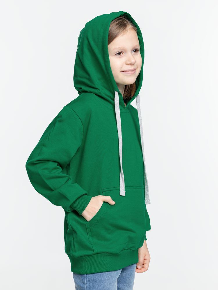 Толстовка с капюшоном детская Kirenga Kids, зеленая — изображение 8