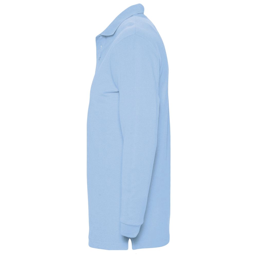 Рубашка поло мужская с длинным рукавом Winter II 210 голубая — изображение 4