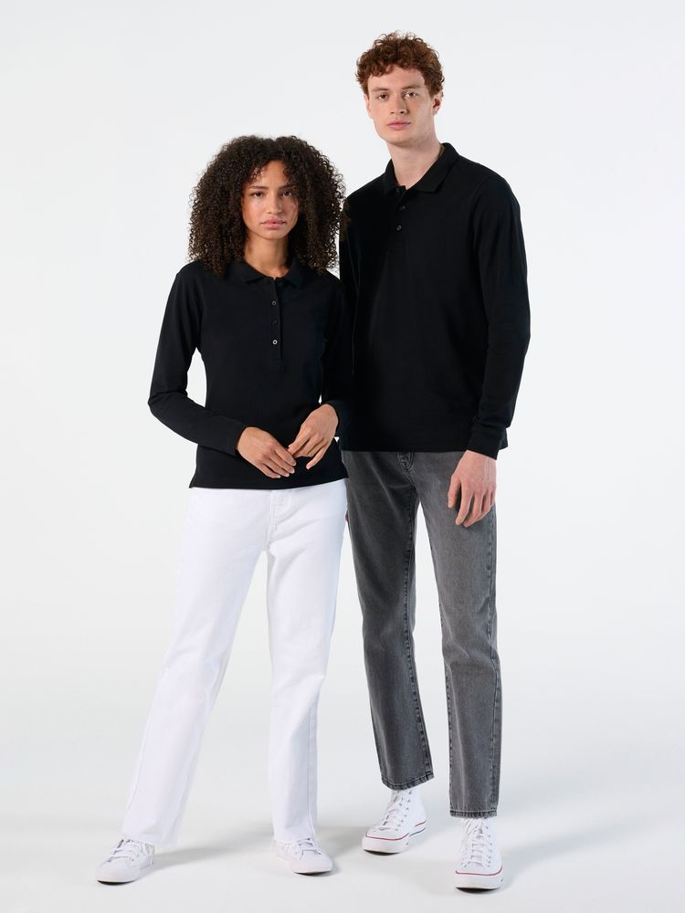 Рубашка поло мужская с длинным рукавом Winter II 210 бежевая — изображение 7