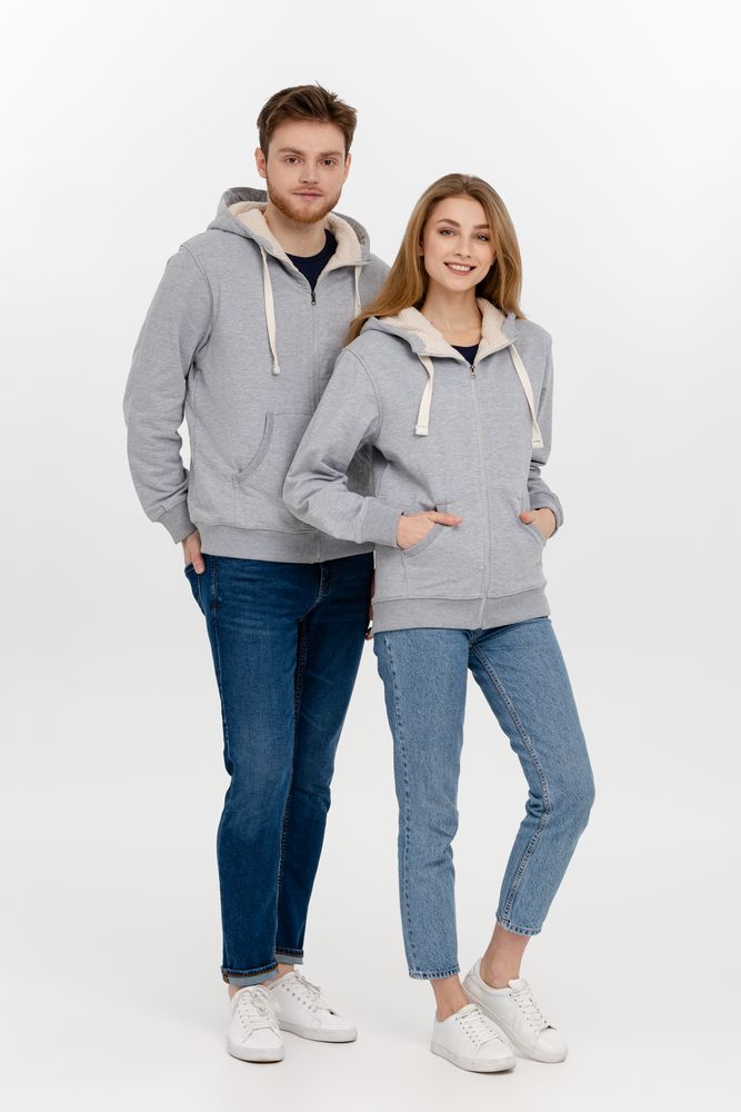 Толстовка на молнии Kulonga Sherpa, серый меланж — изображение 10