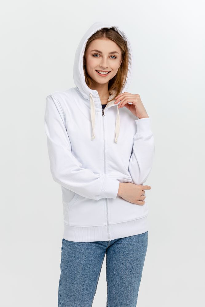Толстовка на молнии Kulonga Sherpa, белая — изображение 6