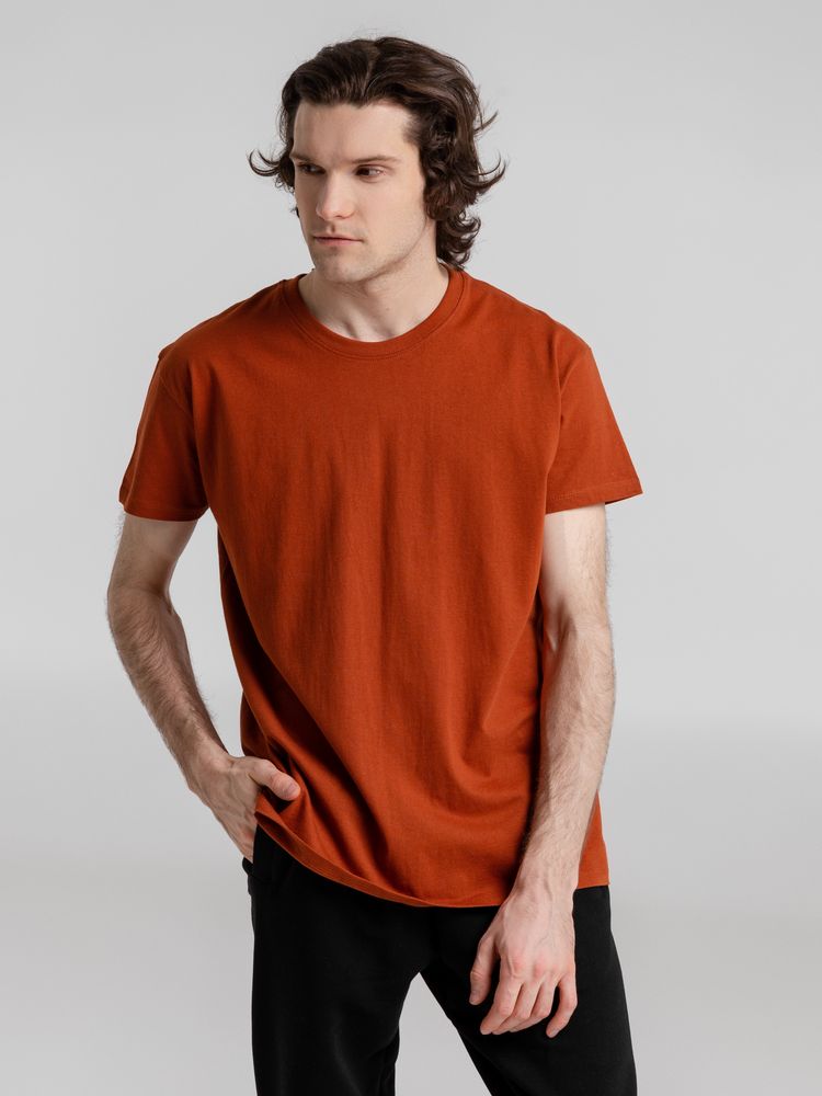 Футболка Imperial 190, коричневая (терракотовая) — изображение 5