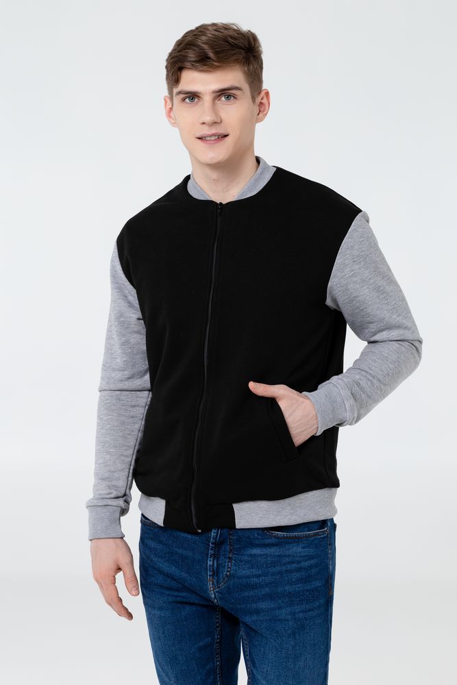 Бомбер College, черный — изображение 6