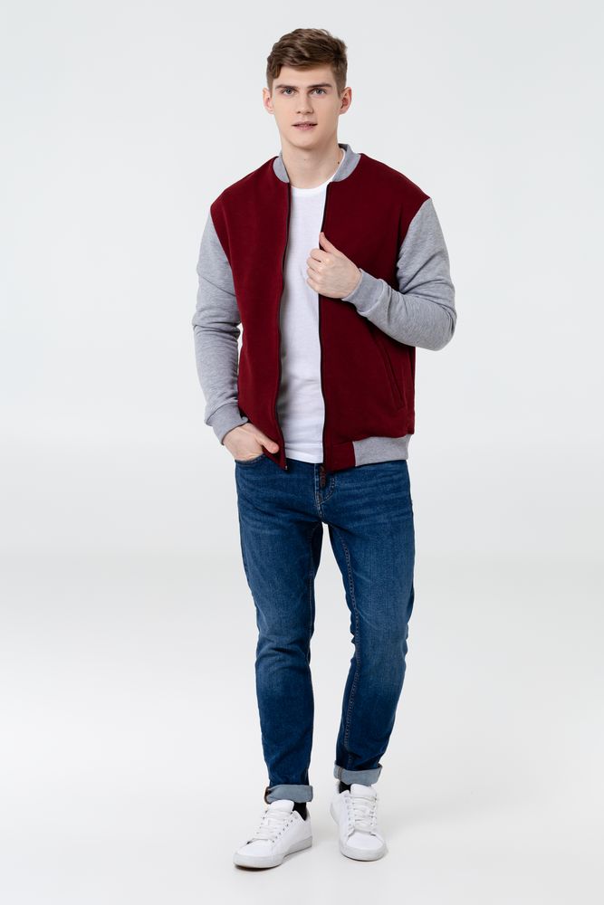 Бомбер College, бордовый — изображение 6