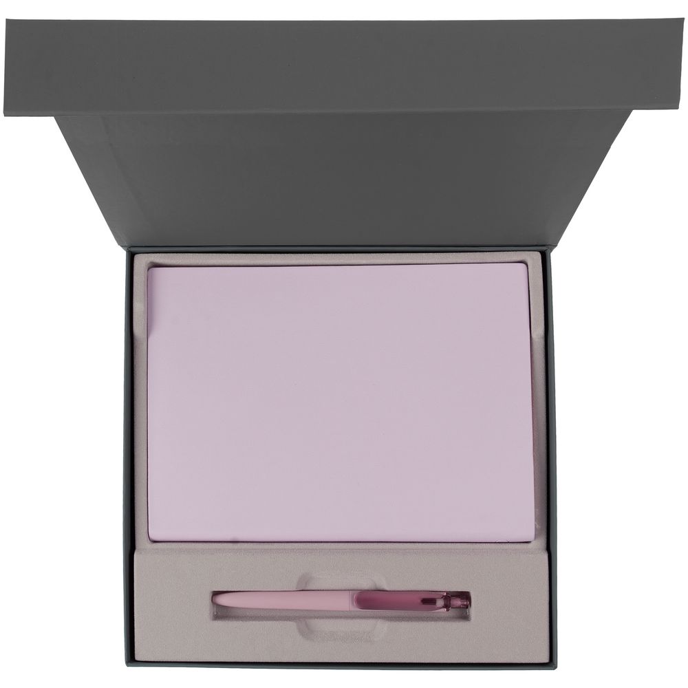 Коробка Memoria с ложементом под ежедневник и ручку, ver. 2, серая — изображение 4