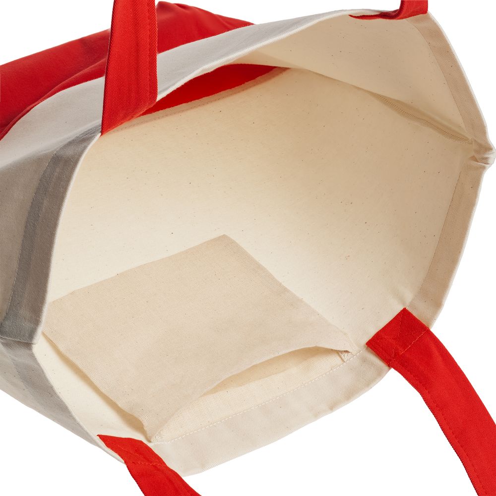 Холщовая сумка Shopaholic, красная — изображение 5