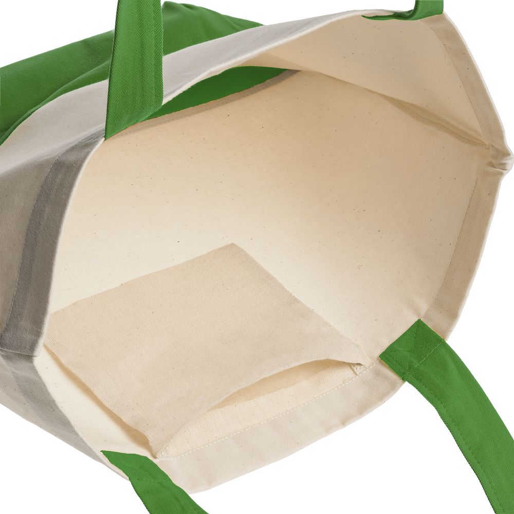 Холщовая сумка Shopaholic, ярко-зеленая — изображение 5